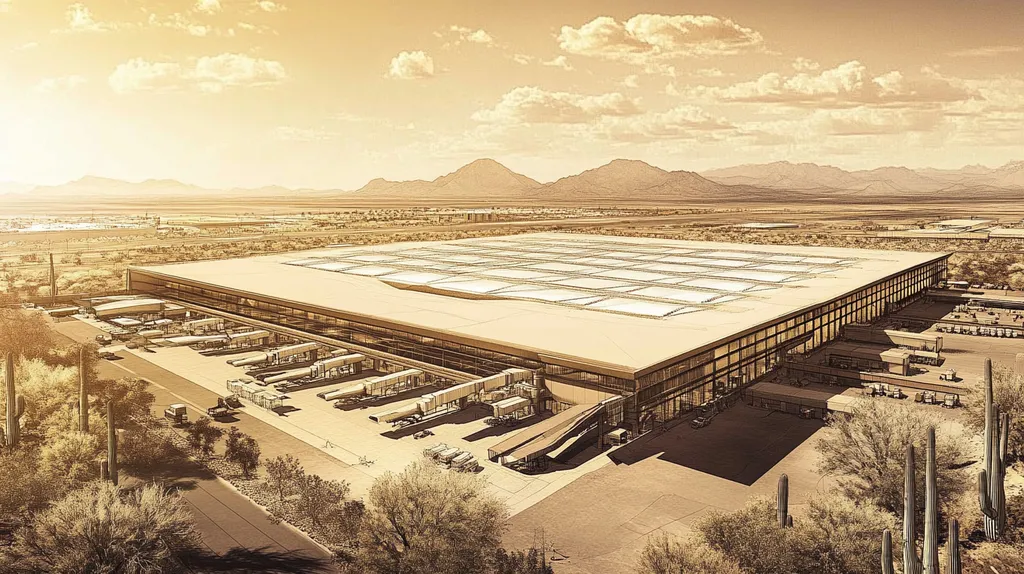 A commercial roof on an airport terminal in a location similar to Phoenix with an architectural sketch rendering aesthetic (AI image)