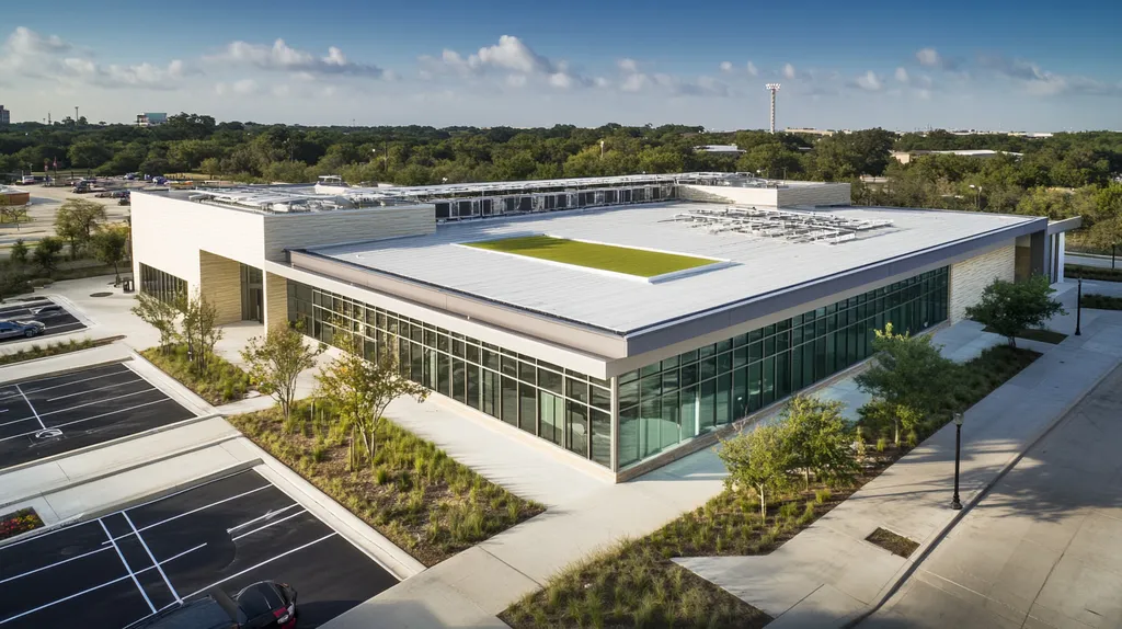 commercial-roof-community-recreation-center-San-Antonio-color-highlight-cff1c097-ded5-4819-89d2-215830b9beaf-We-Coat_result.webp A commercial roof on a community recreation center in a location similar to San Antonio with a color highlight aesthetic (AI image)