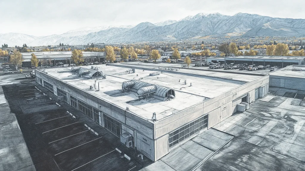 commercial-roof-factory-Salt-Lake-City-charcoal-sketch-b6bfc99c-2374-4e93-a25f-ec2acbd94a60-We-Coat_result.webp A commercial roof on a factory in a location similar to Salt Lake City with a charcoal sketch aesthetic (AI image)