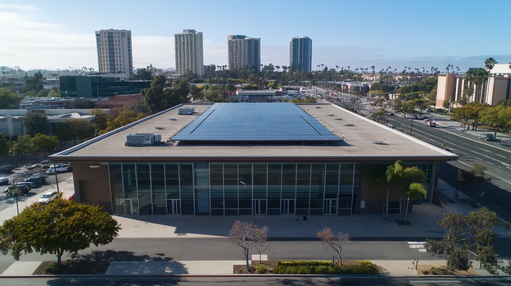 commercial-roof-public-library-San-Diego-urban-context-6ef68389-950f-47b6-bc4a-4772bb704deb-We-Coat_result.webp A commercial roof on a public library in a location similar to San Diego with an urban context aesthetic (AI image)