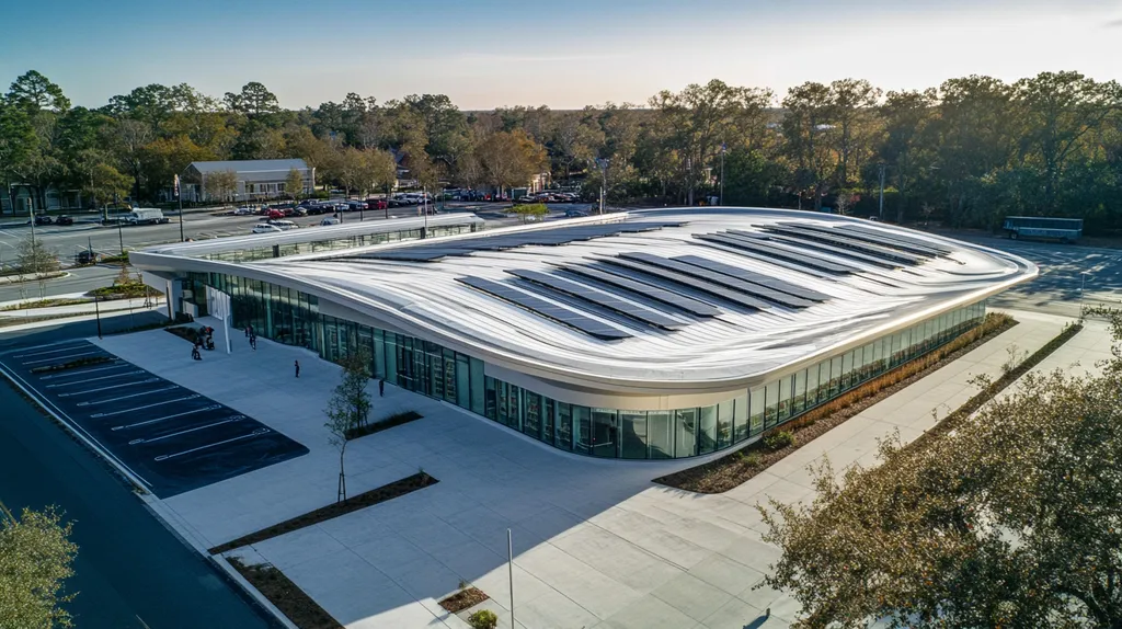 commercial-roof-public-library-Savannah-futuristic-301efe96-d46f-48f5-858b-4a41df7be8a5-We-Coat_result.webp A commercial roof on a public library in a location similar to Savannah with a futuristic aesthetic (AI image)