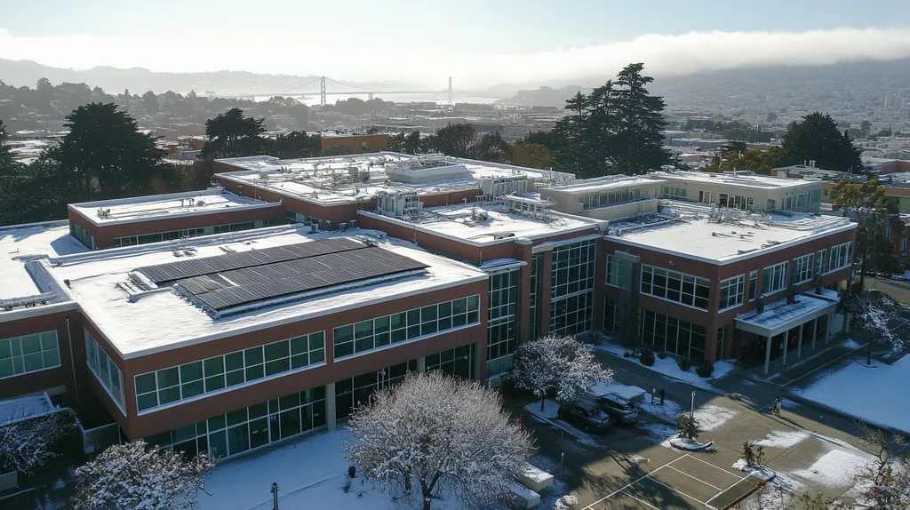 commercial-roof-school-San-Francisco-snowy-day-f76e48d4-0d3c-4be8-bcb3-85a6797149ef-We-Coat_result.webp A commercial roof on a school in a location similar to San Francisco with a snowy day aesthetic (AI image)